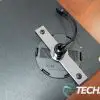 The underside of the wireless charging pad on the StarTech Monitor Riser Stand with Wireless Charging Pad. The underside of the wireless charging pad on the StarTech Monitor Riser Stand with Wireless Charging Pad