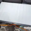 The OLED panel on the front of the BenQ MOBIUZ EX480UZ 48" 4K OLED Gaming Monitor is well protected for shipping. The OLED panel on the front of the BenQ MOBIUZ EX480UZ 48" 4K OLED Gaming Monitor is well protected for shipping