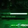 The Seagate Lightsaber Legends Special Edition FireCuda PCIe Gen4 NVMe SSD installed in a computer with green RGB LEDs lit. The Seagate Lightsaber Legends Special Edition FireCuda PCIe Gen4 NVMe SSD installed in a computer with green RGB LEDs lit