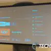 The display quality of the Anker Nebula Capsule 3 Laser portable projector at about 80" across on a projector screen in a brightly lit room. The display quality of the Anker Nebula Capsule 3 Laser portable projector at about 80" across on a projector screen in a brightly lit room