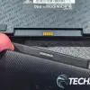 The included wrist rest attaches magnetically to the underside of the Razer BlackWidow V4 Pro mechanical gaming keyboard. The included wrist rest attaches magnetically to the underside of the Razer BlackWidow V4 Pro mechanical gaming keyboard