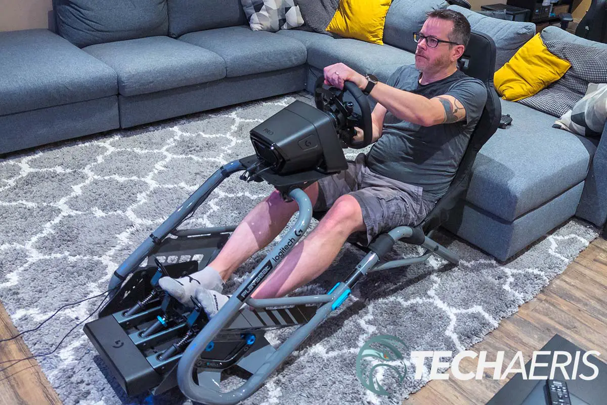 Having fun in the Playseat Trophy - Logitech G Edition with the PRO Racing Wheel and Pedals