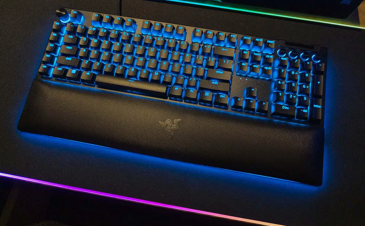 The Razer BlackWidow V4 Pro mechanical gaming keyboard