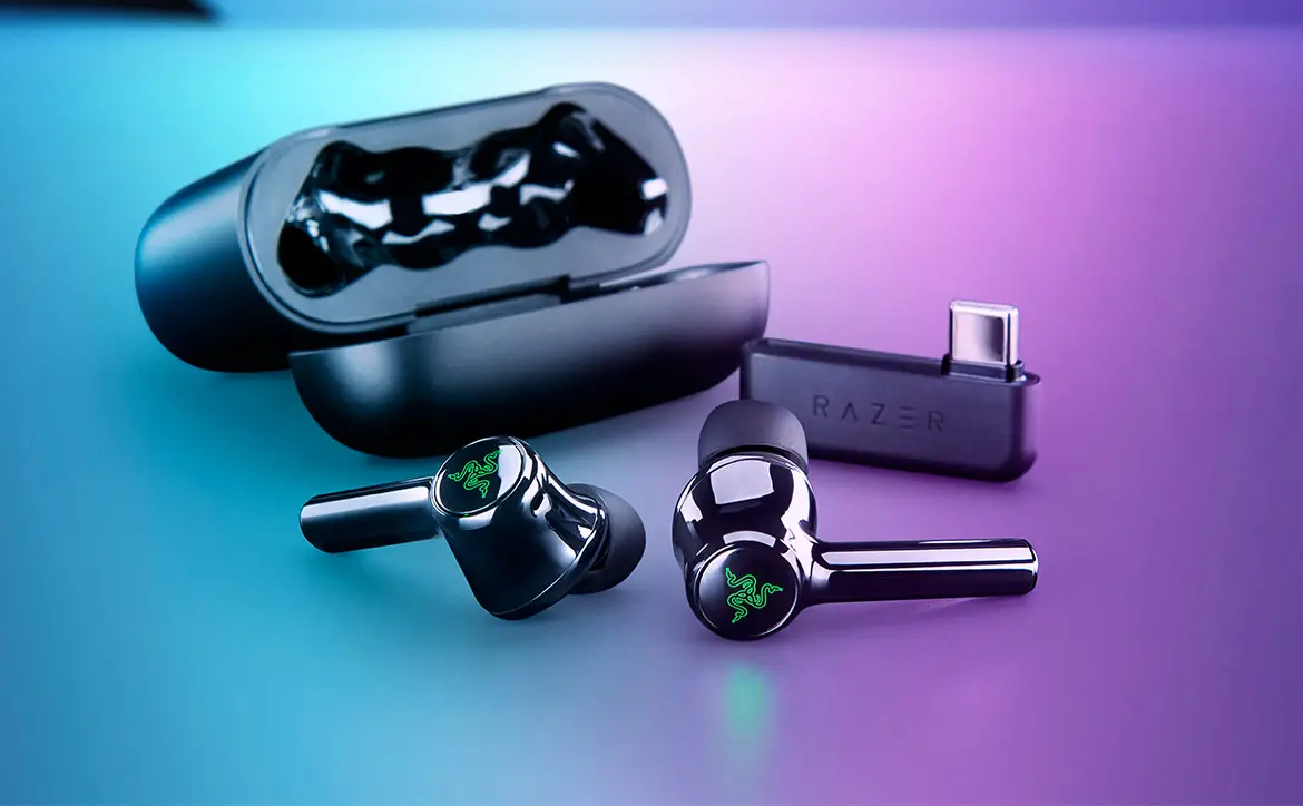 The Razer Hammerhead Pro Hyperspeed true wireless earbuds